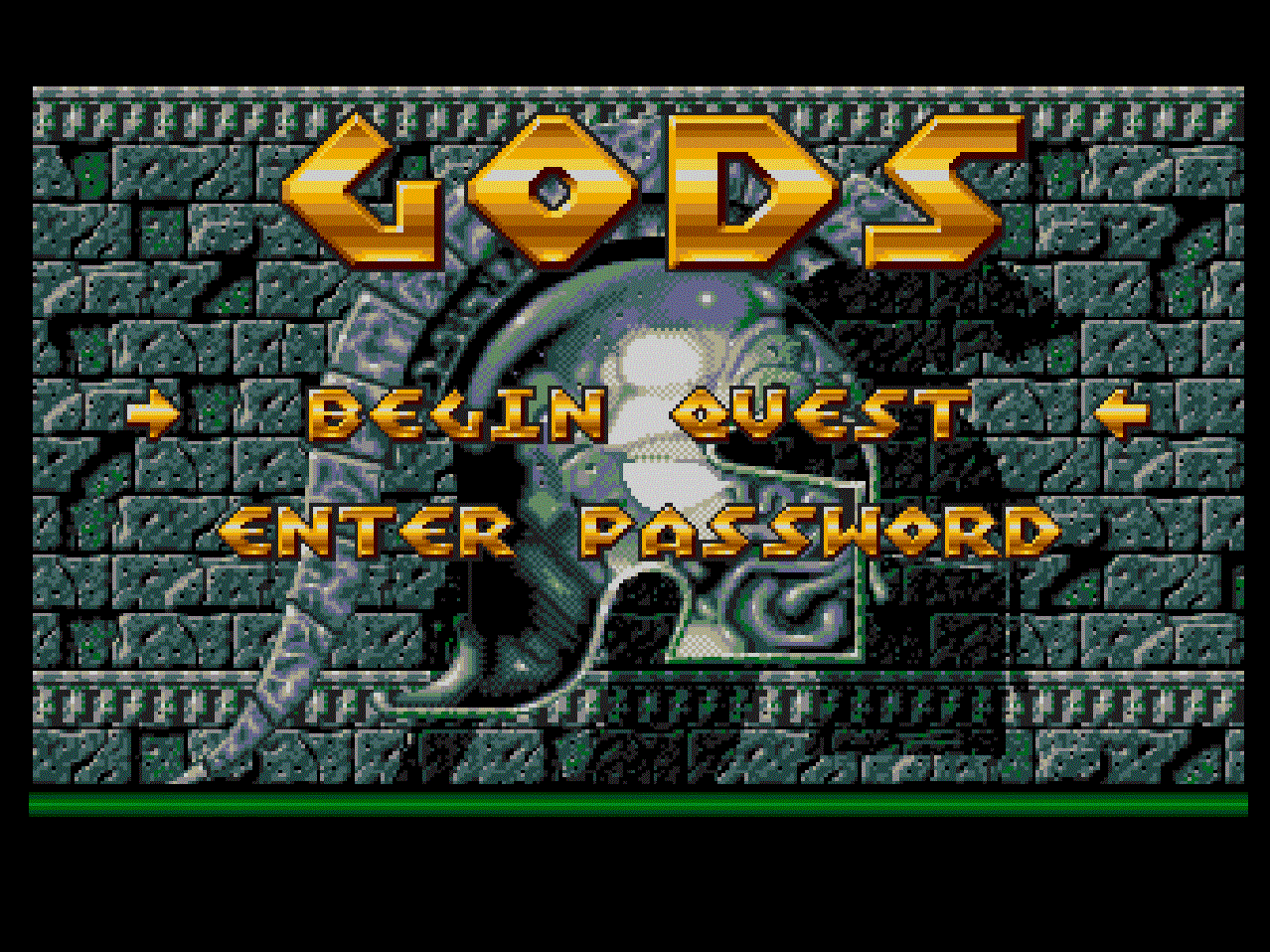 Gods - main screen