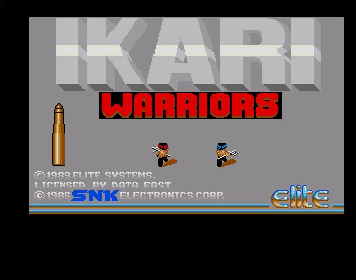 ikari warrior main screen