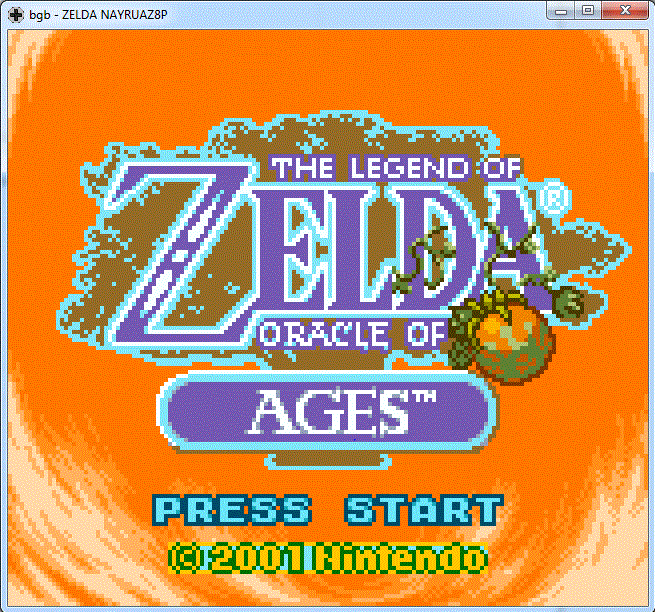 Zelda OOA - start screen